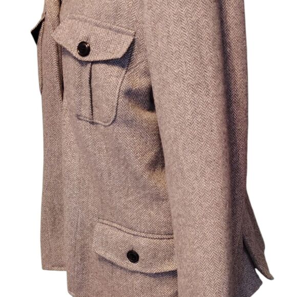 Relativity Vintage Wool Herringbone Peacoat Button Front Closure size XL womens - Picture 5 of 13